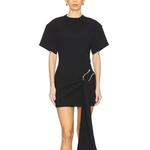 Lioness Black Mini Dress with Gold Detail